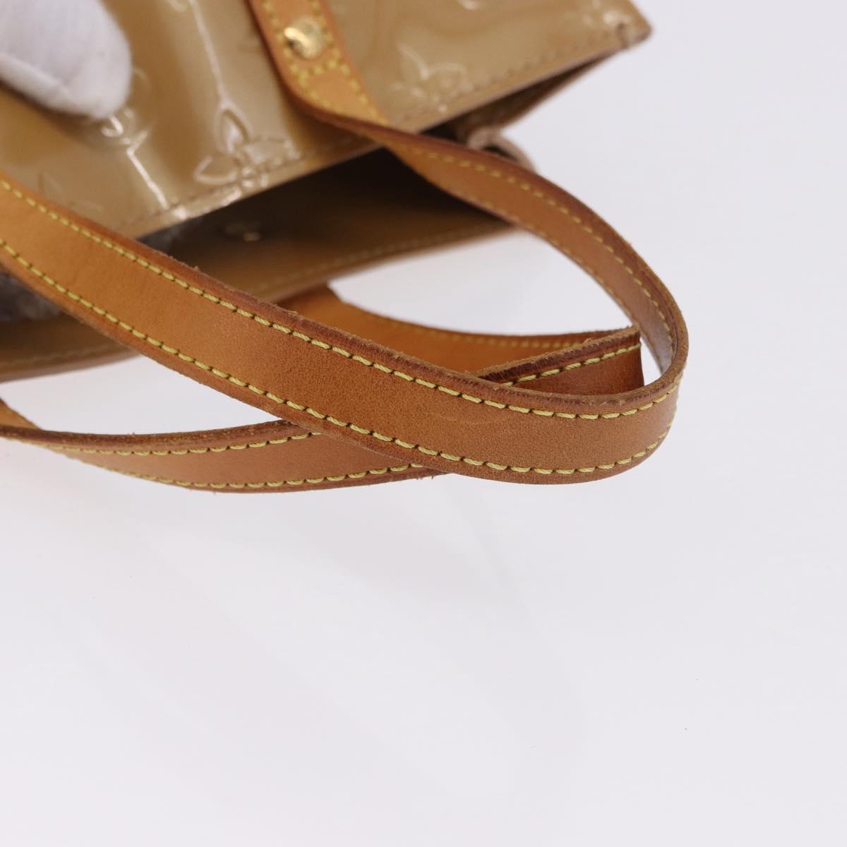 LOUIS VUITTON Monogram Vernis Reade PM Hand Bag Noisette M91334 LV Auth gh2317
