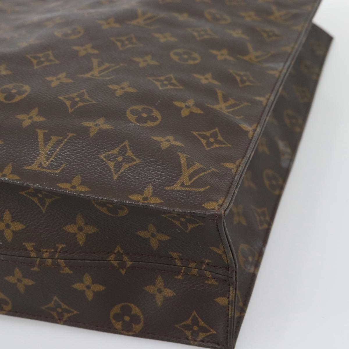 LOUIS VUITTON Monogram Sac Plat Hand Bag M51140 LV Auth gh2321