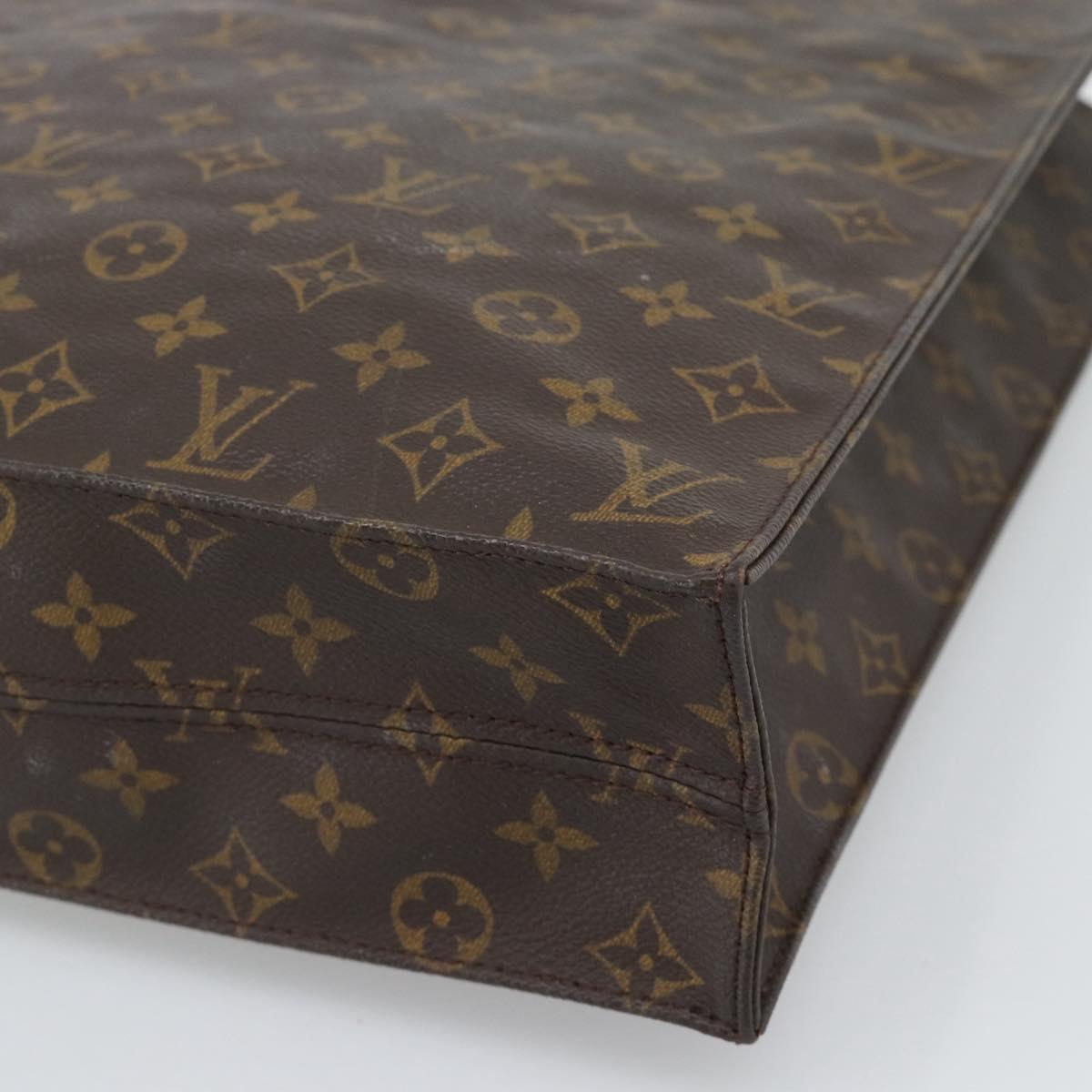 LOUIS VUITTON Monogram Sac Plat Hand Bag M51140 LV Auth gh2321