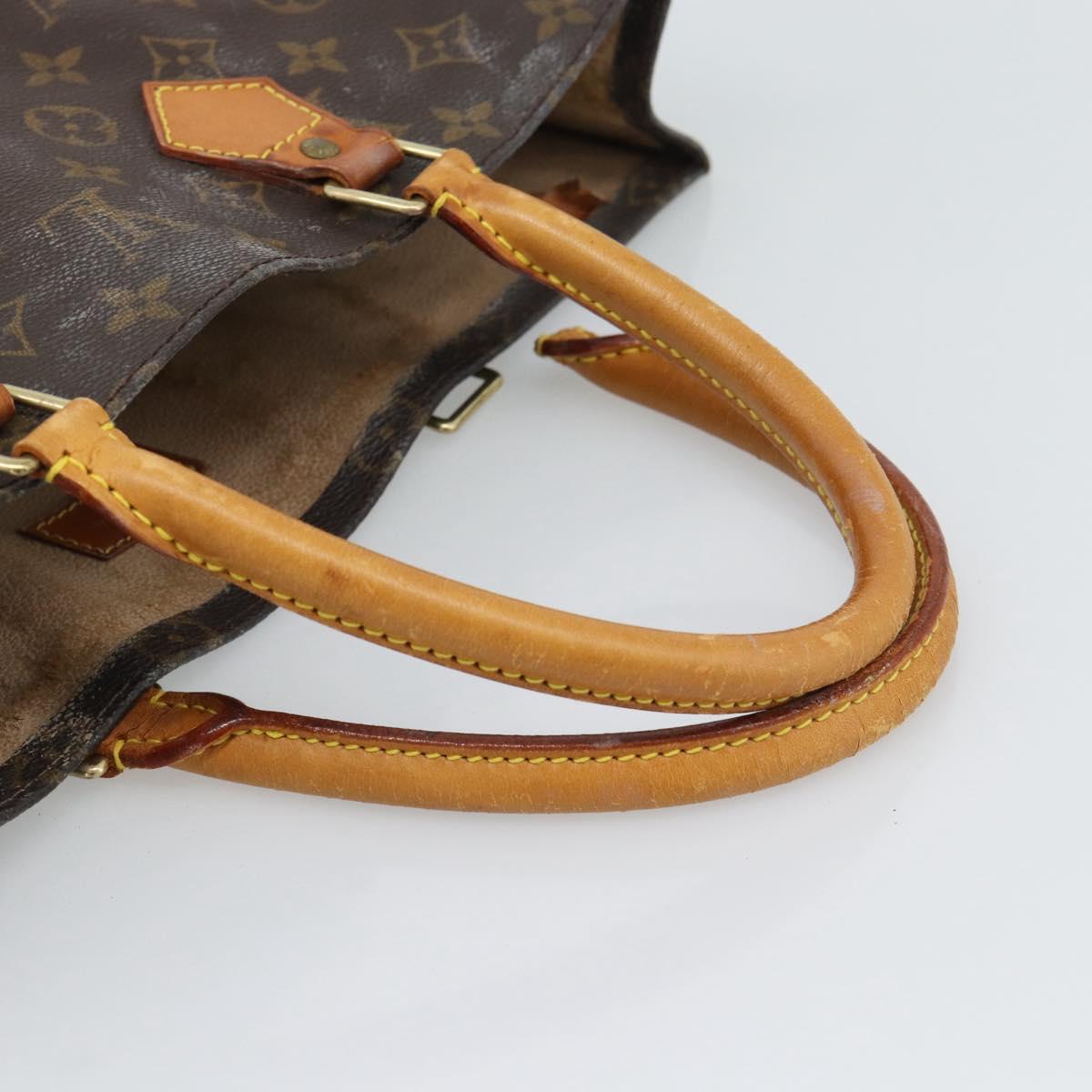 LOUIS VUITTON Monogram Sac Plat Hand Bag M51140 LV Auth gh2321