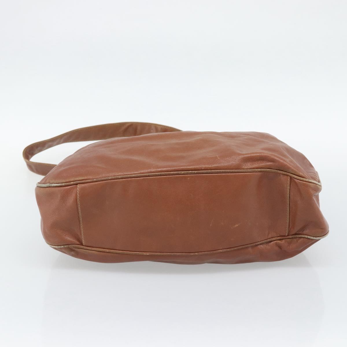 GUCCI Bamboo Hand Bag Leather 2way Brown Gold Tone Auth gh2330
