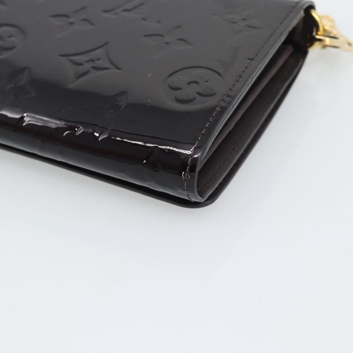 LOUIS VUITTON Monogram Vernis Portefeiulle Sarah Chain M90088 LV Auth gh2334V