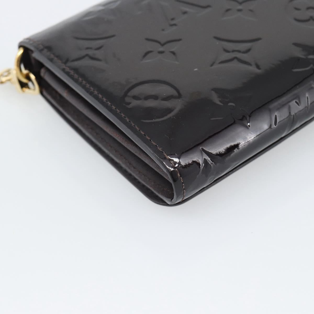 LOUIS VUITTON Monogram Vernis Portefeiulle Sarah Chain M90088 LV Auth gh2334V
