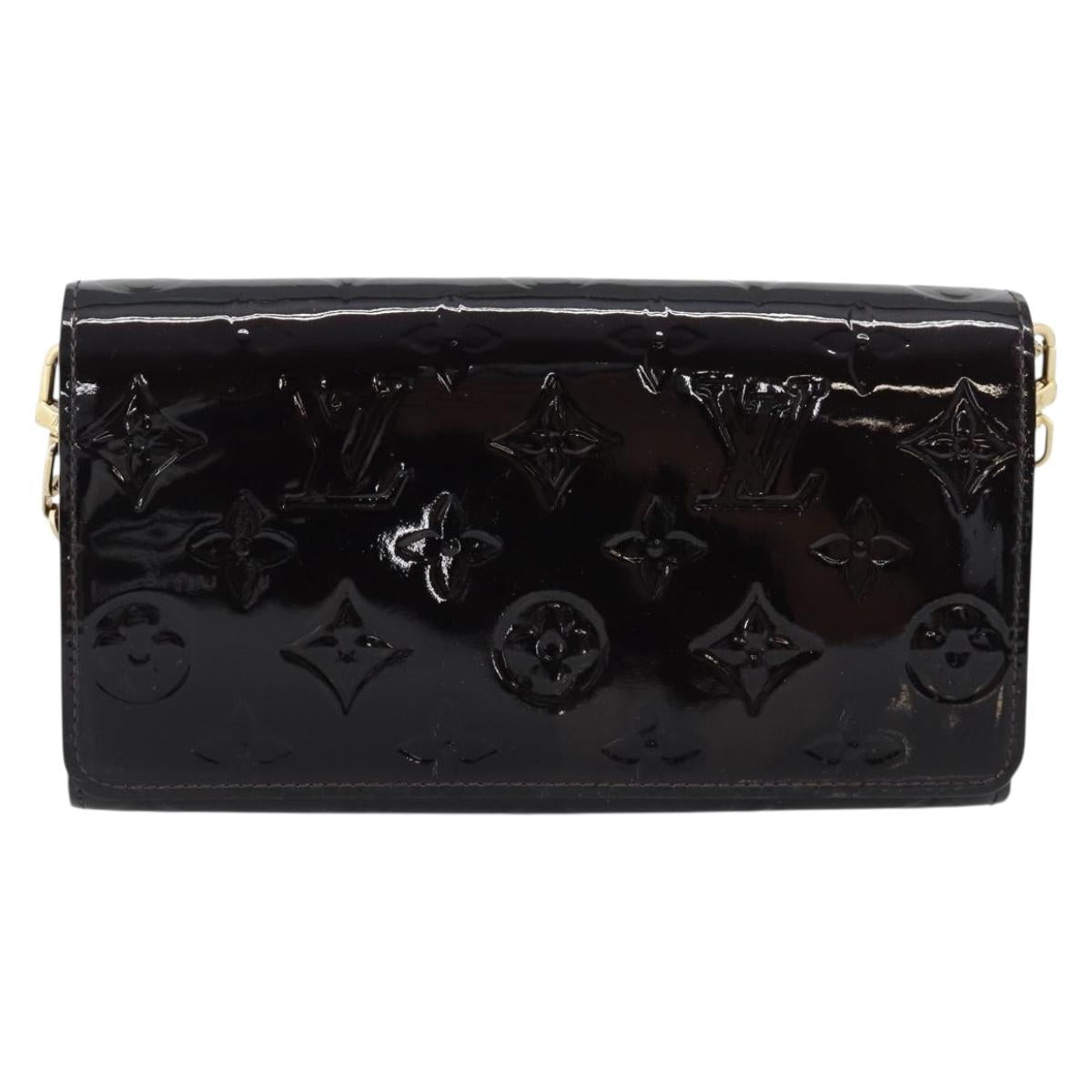 LOUIS VUITTON Monogram Vernis Portefeiulle Sarah Chain M90088 LV Auth gh2334V