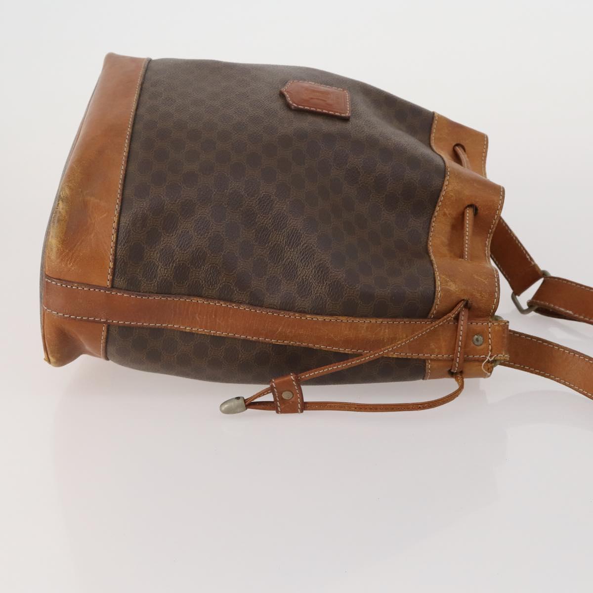 CELINE Dior Trotter Macadam Shoulder Bag Canvas PVC 2 Set Brown Red Auth gh2338