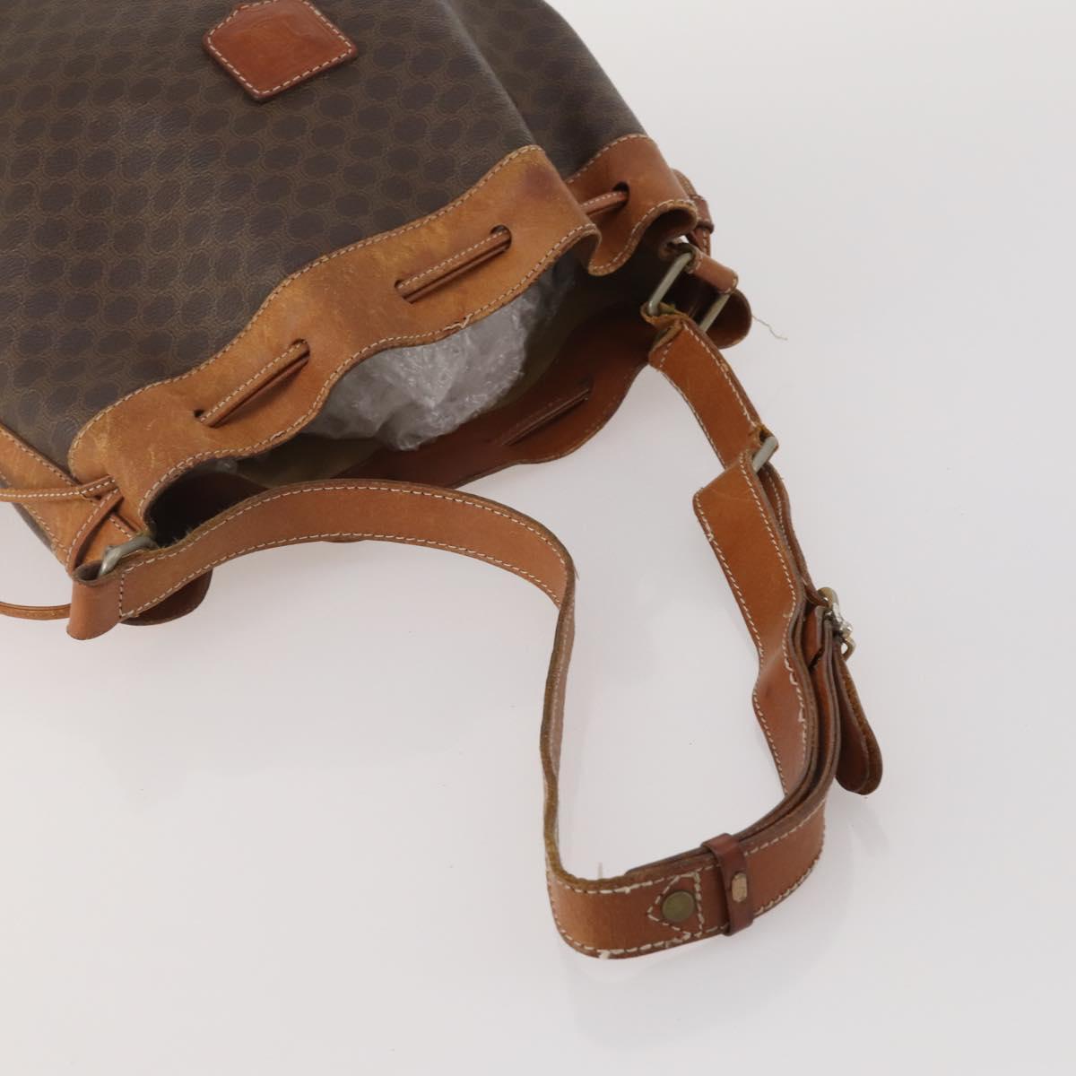 CELINE Dior Trotter Macadam Shoulder Bag Canvas PVC 2 Set Brown Red Auth gh2338
