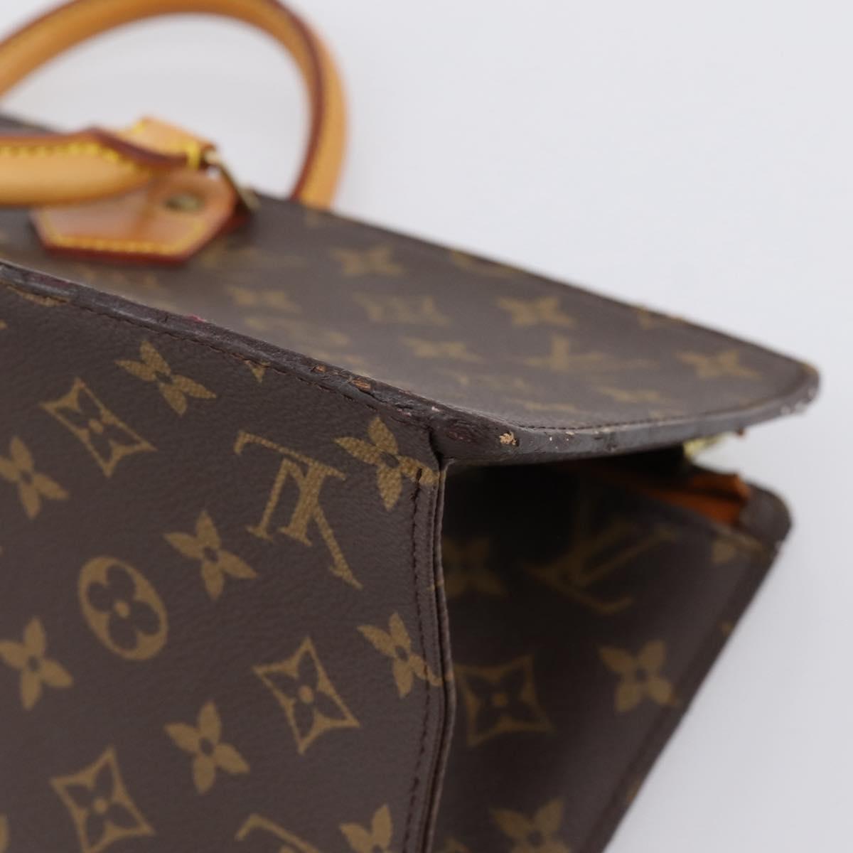 LOUIS VUITTON Monogram Sac Triangle Hand Bag M51360 LV Auth gh2339A
