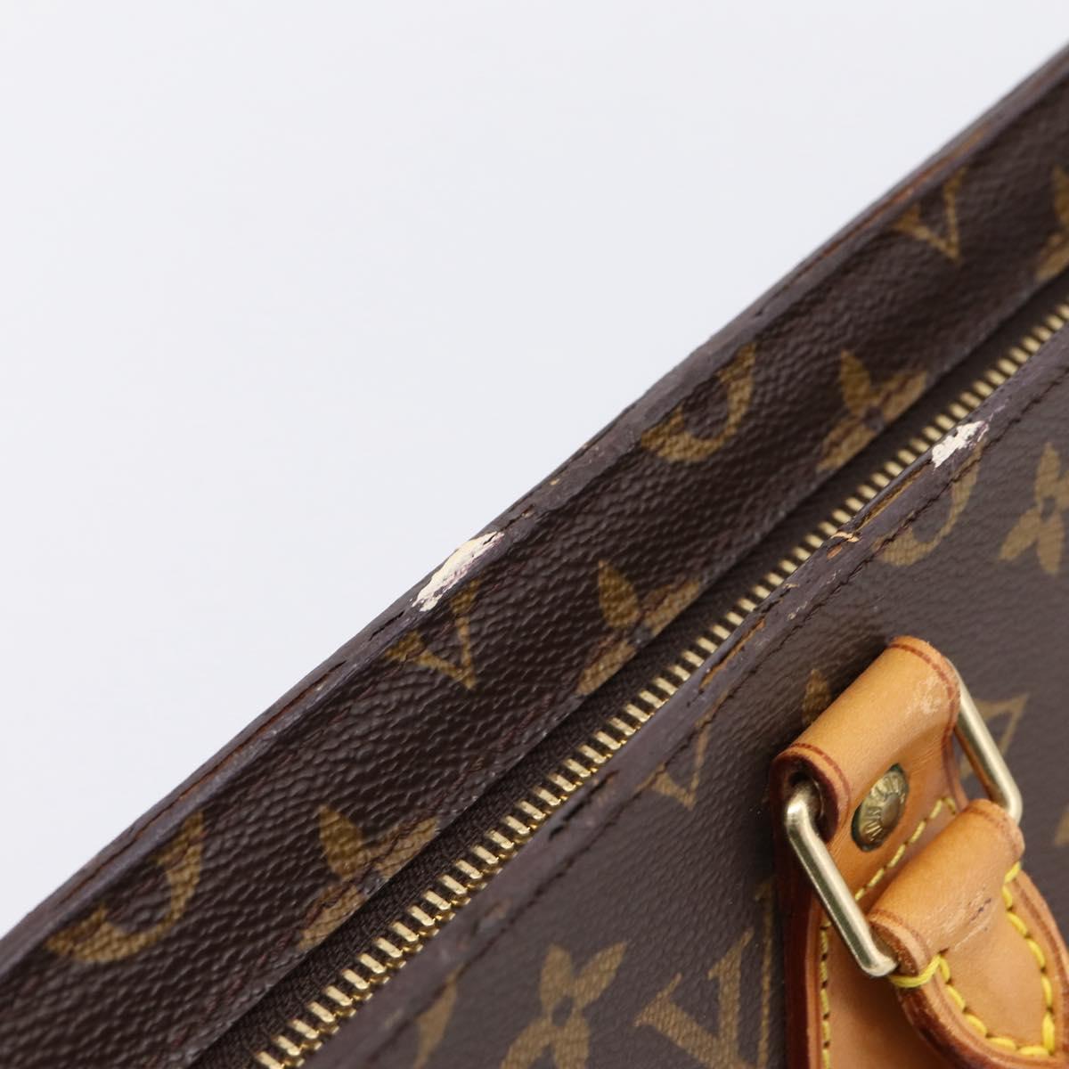 LOUIS VUITTON Monogram Sac Triangle Hand Bag M51360 LV Auth gh2339A