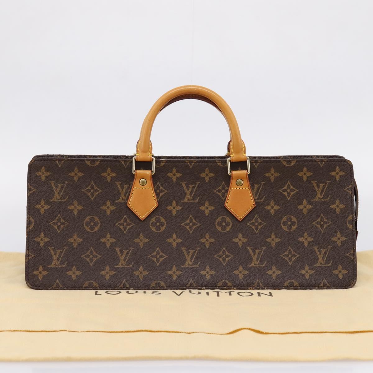 LOUIS VUITTON Monogram Sac Triangle Hand Bag M51360 LV Auth gh2339A