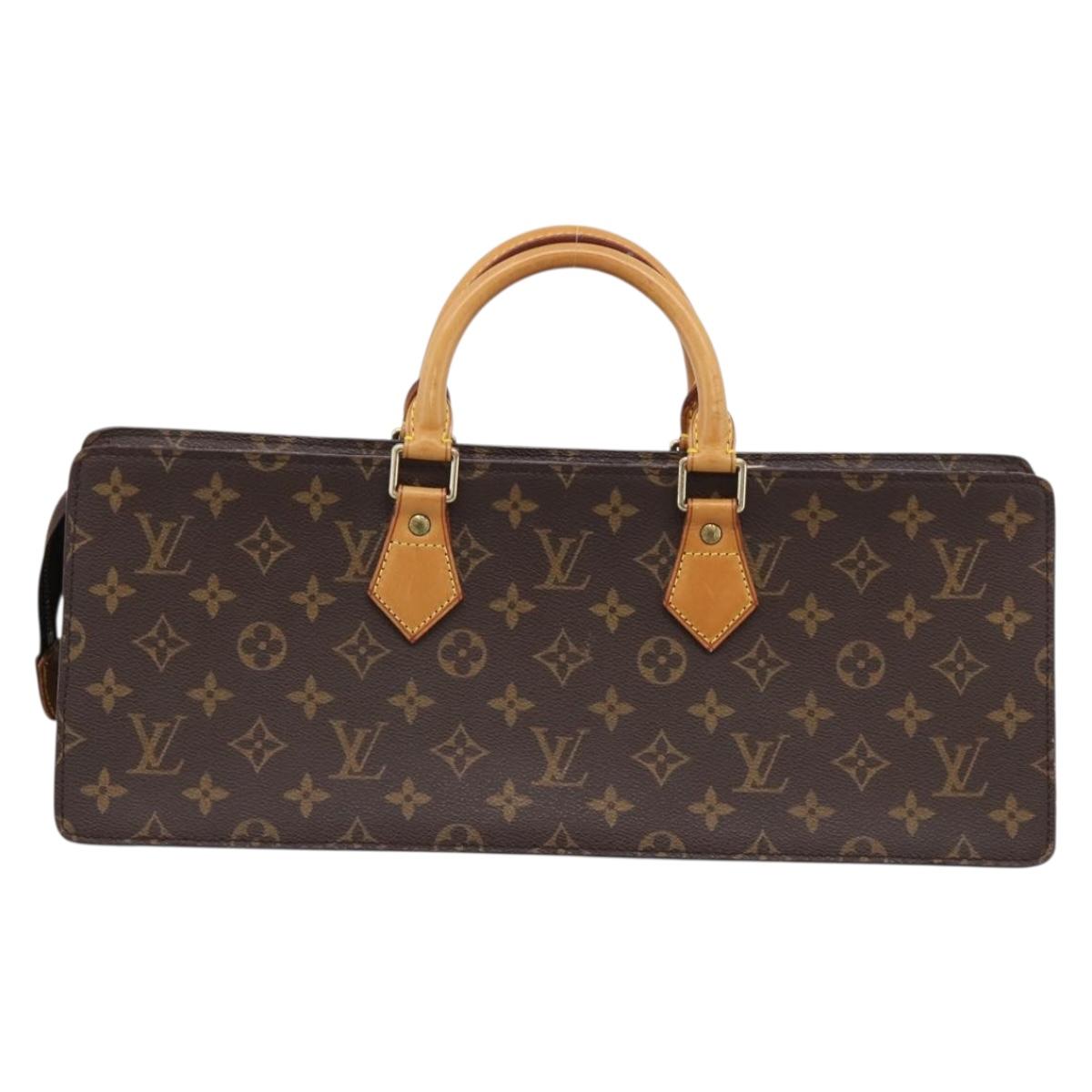 LOUIS VUITTON Monogram Sac Triangle Hand Bag M51360 LV Auth gh2339A