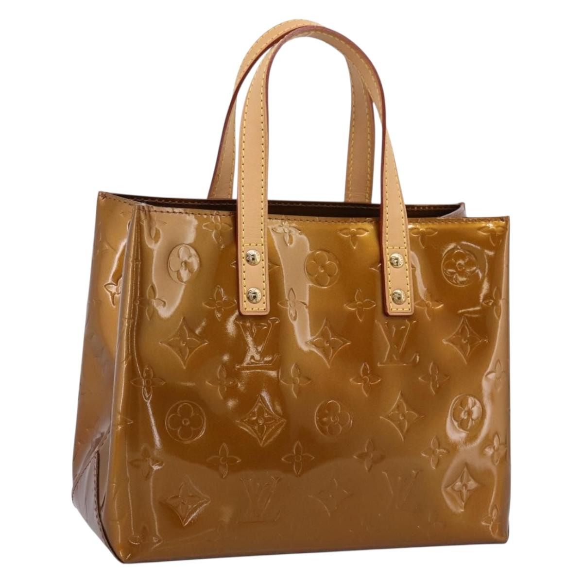 LOUIS VUITTON Monogram Vernis Reade PM Hand Bag Bronze M91146 LV Auth gh2341V