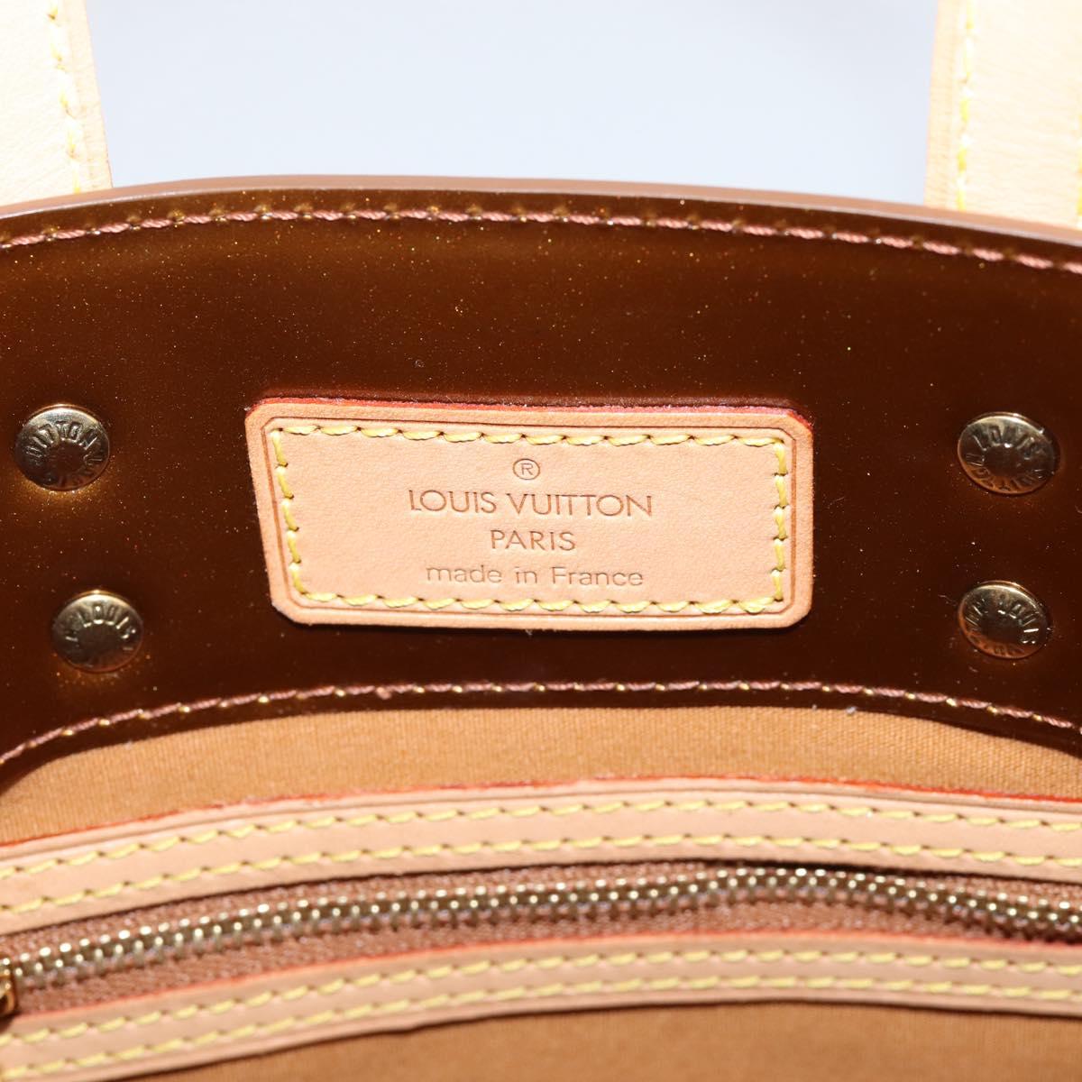 LOUIS VUITTON Monogram Vernis Reade PM Hand Bag Bronze M91146 LV Auth gh2341V