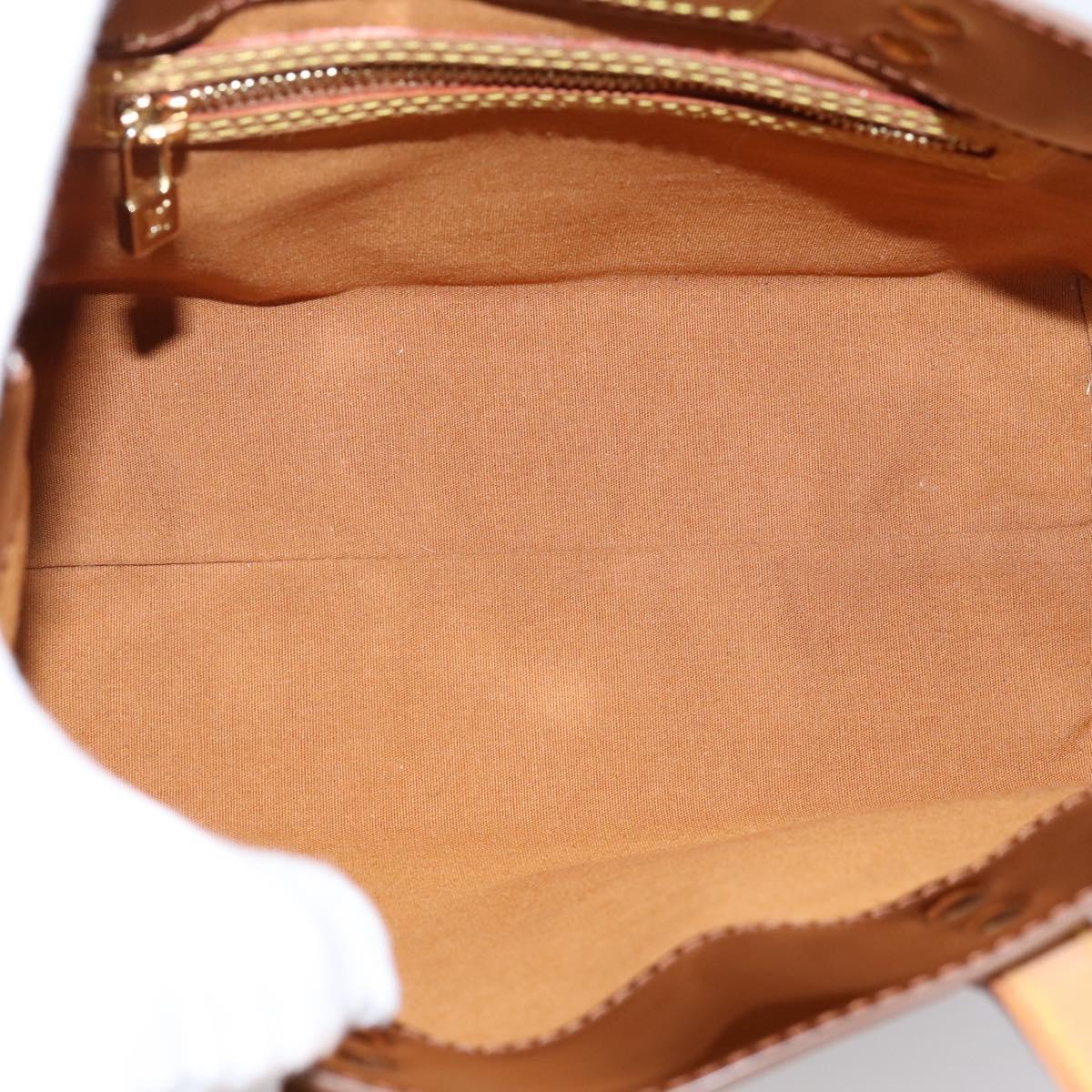 LOUIS VUITTON Monogram Vernis Reade PM Hand Bag Bronze M91146 LV Auth gh2341V