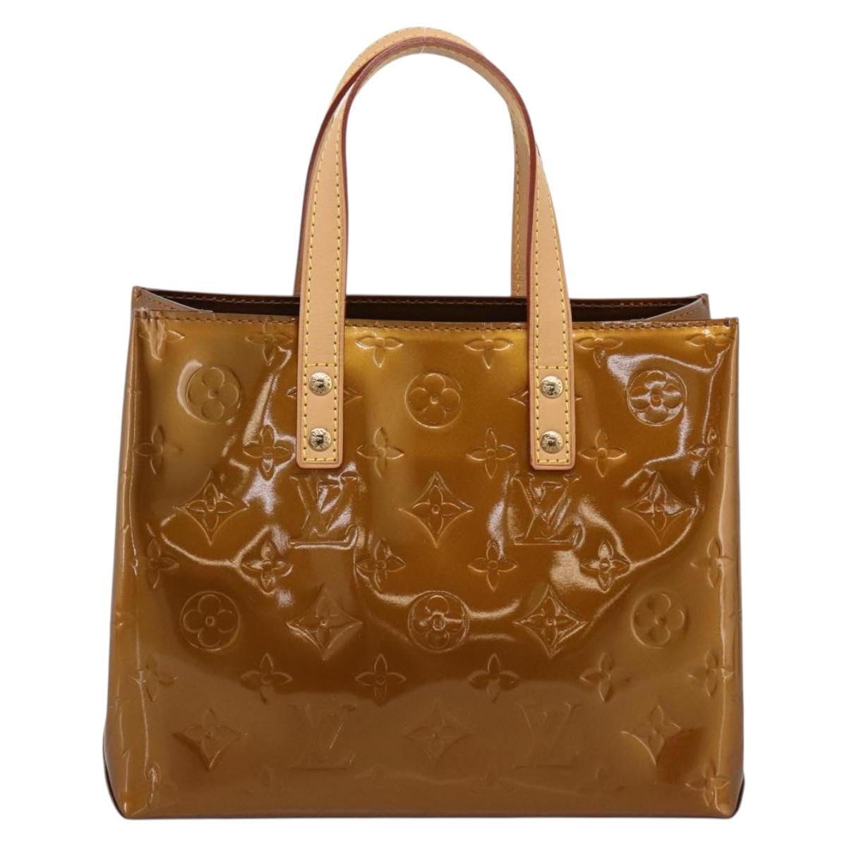 LOUIS VUITTON Monogram Vernis Reade PM Hand Bag Bronze M91146 LV Auth gh2341V