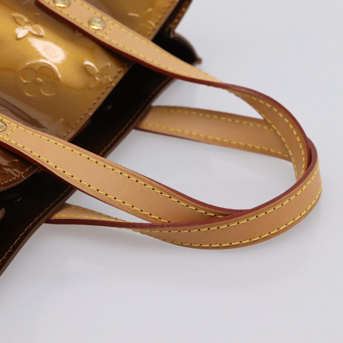 LOUIS VUITTON Monogram Vernis Reade PM Hand Bag Bronze M91146 LV Auth gh2341V