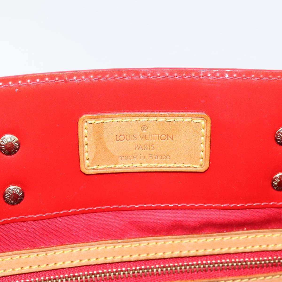 LOUIS VUITTON Monogram Vernis Reade MM Hand Bag Red M91086 LV Auth gh2348