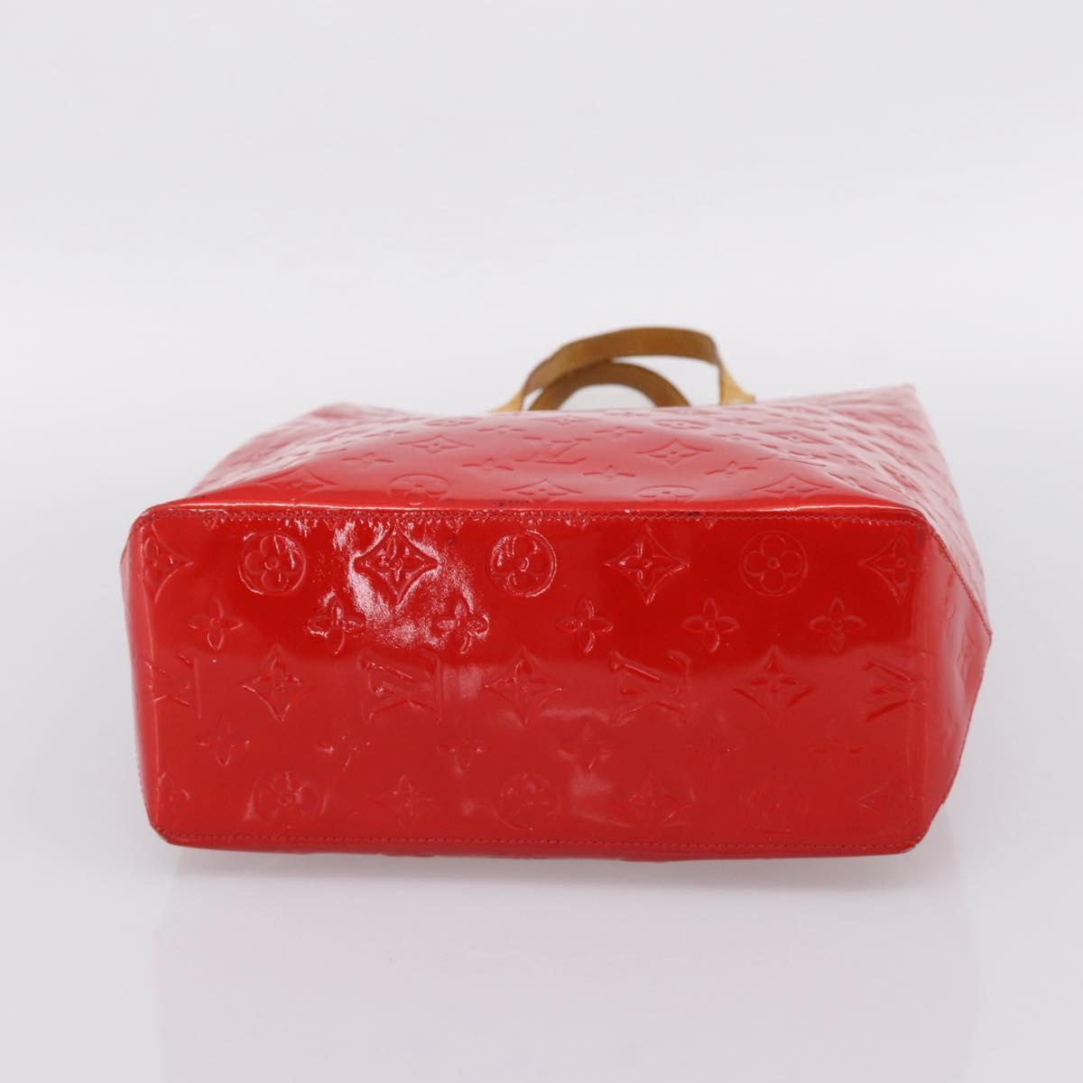 LOUIS VUITTON Monogram Vernis Reade MM Hand Bag Red M91086 LV Auth gh2348