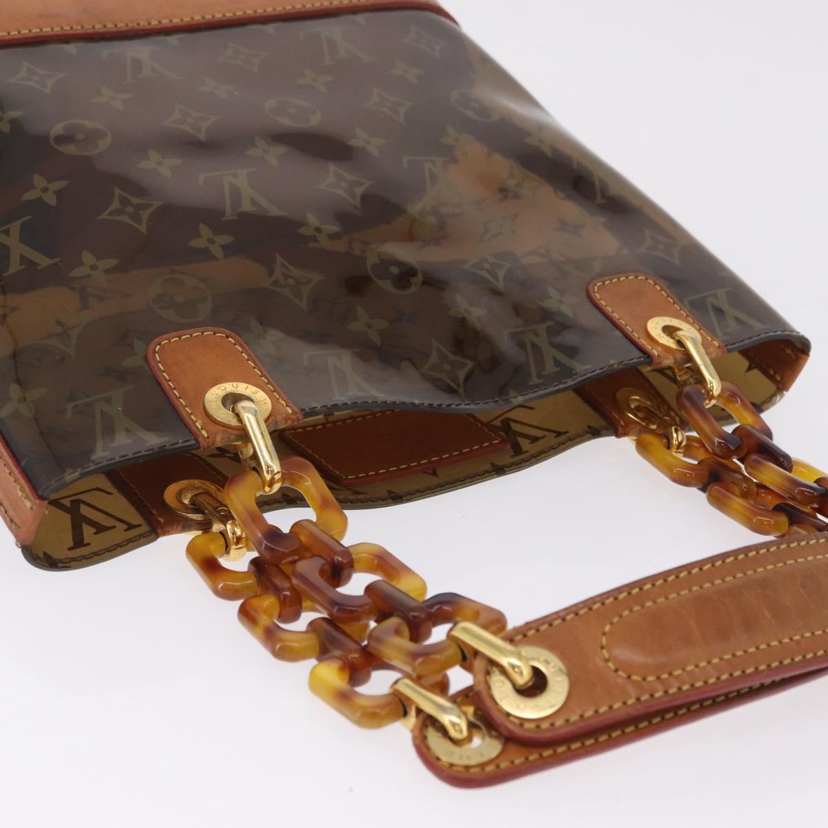LOUIS VUITTON Monogram Vinyl Cabas Amble PM Tote Bag Brown M92502 LV Auth gh2349