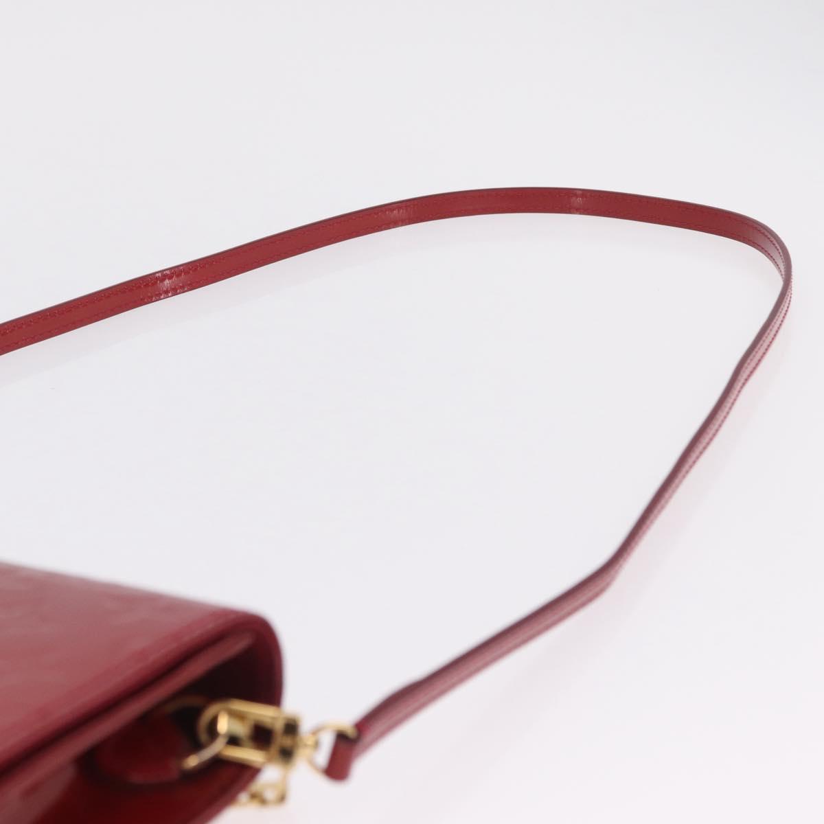 LOUIS VUITTON Monogram Vernis Clutch Ana Bag Rose Andian M90092 LV Auth gh2351