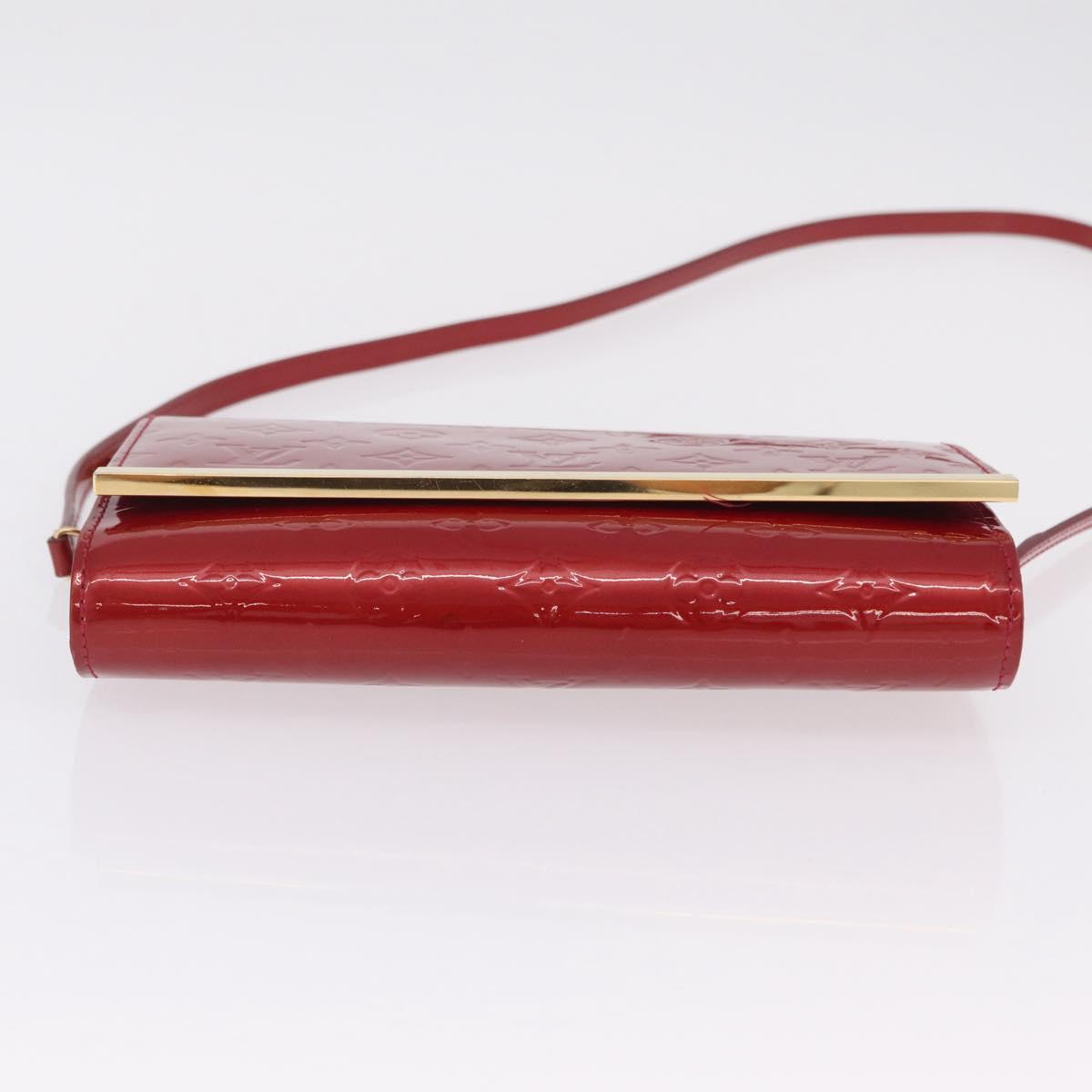LOUIS VUITTON Monogram Vernis Clutch Ana Bag Rose Andian M90092 LV Auth gh2351