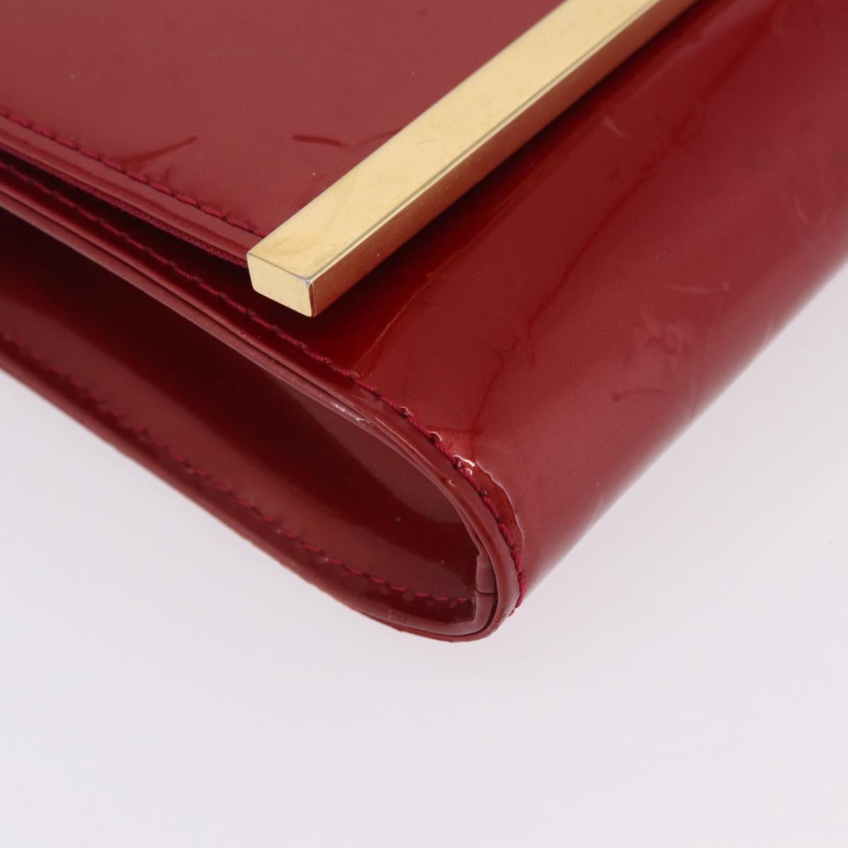 LOUIS VUITTON Monogram Vernis Clutch Ana Bag Rose Andian M90092 LV Auth gh2351