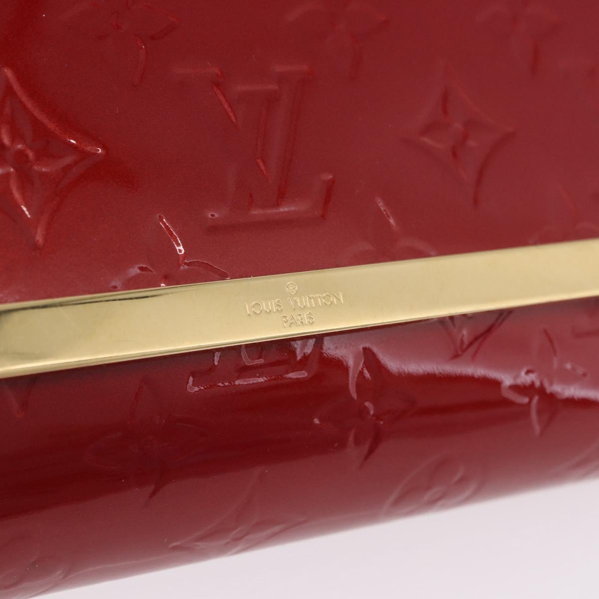 LOUIS VUITTON Monogram Vernis Clutch Ana Bag Rose Andian M90092 LV Auth gh2351