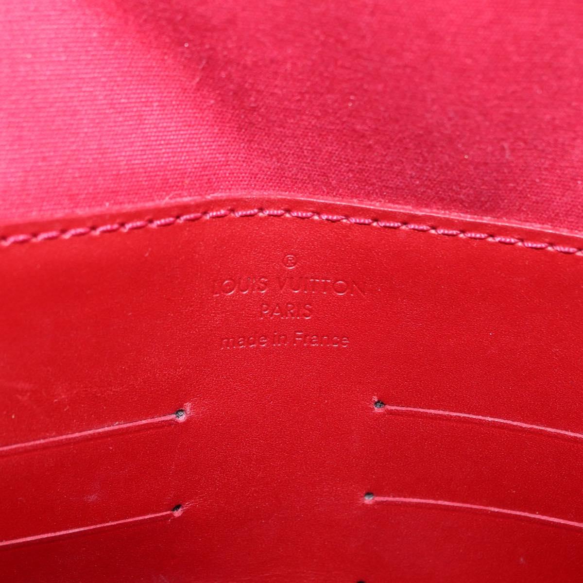 LOUIS VUITTON Monogram Vernis Clutch Ana Bag Rose Andian M90092 LV Auth gh2351
