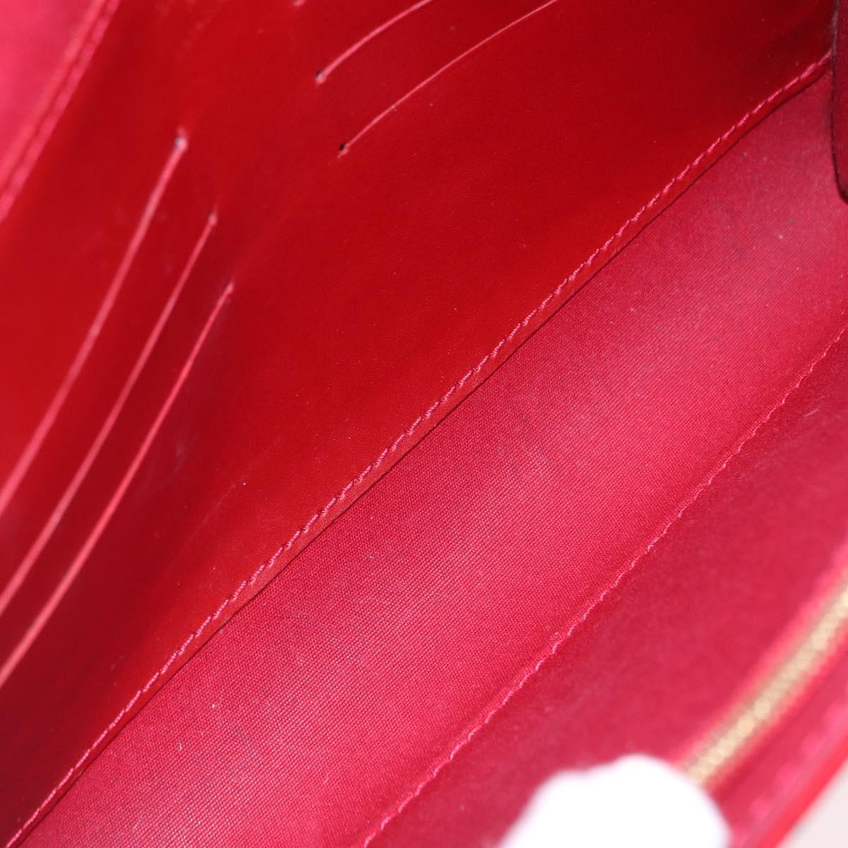 LOUIS VUITTON Monogram Vernis Clutch Ana Bag Rose Andian M90092 LV Auth gh2351