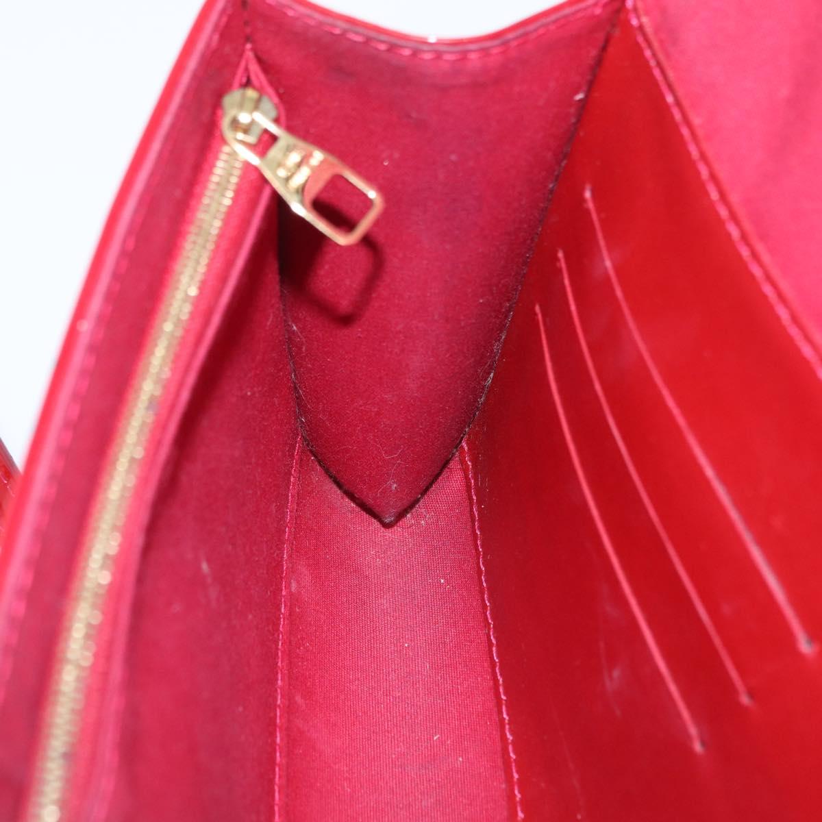 LOUIS VUITTON Monogram Vernis Clutch Ana Bag Rose Andian M90092 LV Auth gh2351