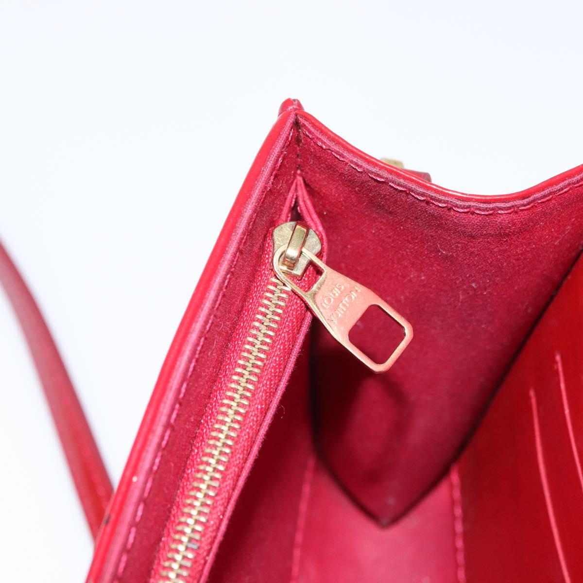 LOUIS VUITTON Monogram Vernis Clutch Ana Bag Rose Andian M90092 LV Auth gh2351