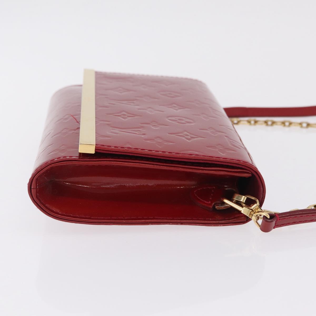 LOUIS VUITTON Monogram Vernis Clutch Ana Bag Rose Andian M90092 LV Auth gh2351