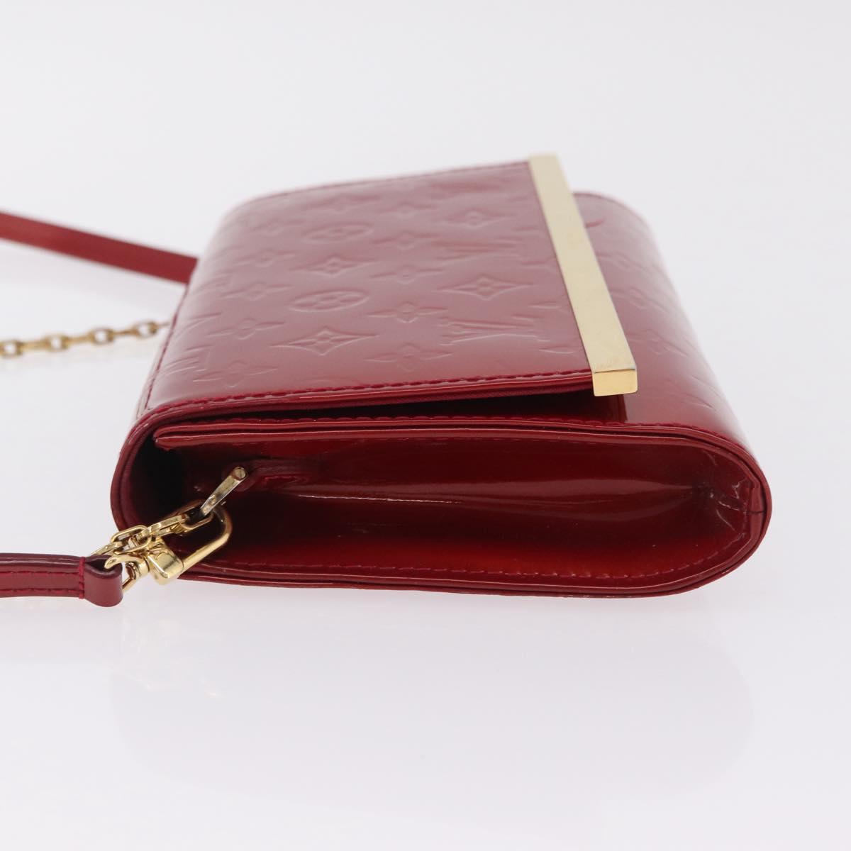 LOUIS VUITTON Monogram Vernis Clutch Ana Bag Rose Andian M90092 LV Auth gh2351