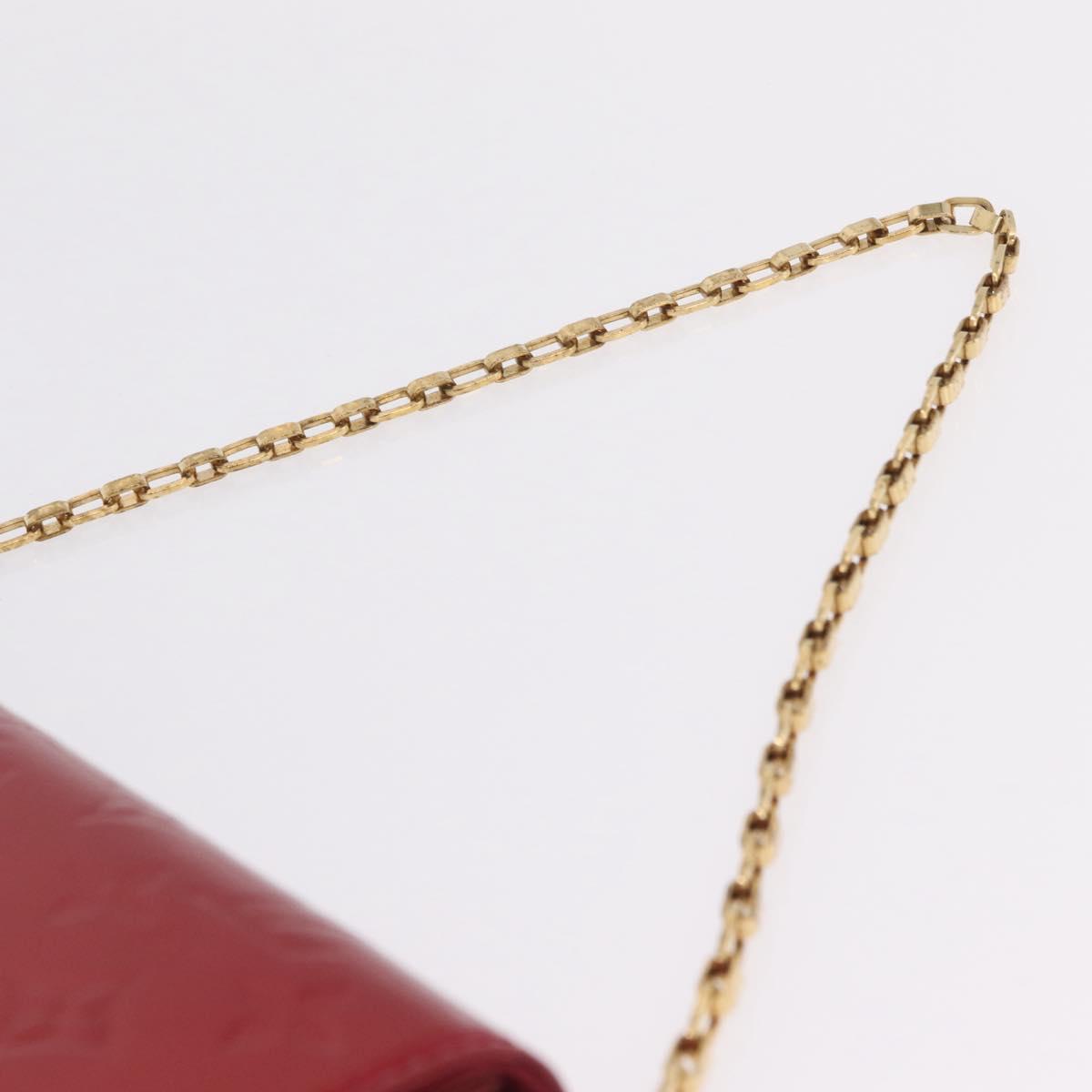 LOUIS VUITTON Monogram Vernis Clutch Ana Bag Rose Andian M90092 LV Auth gh2351