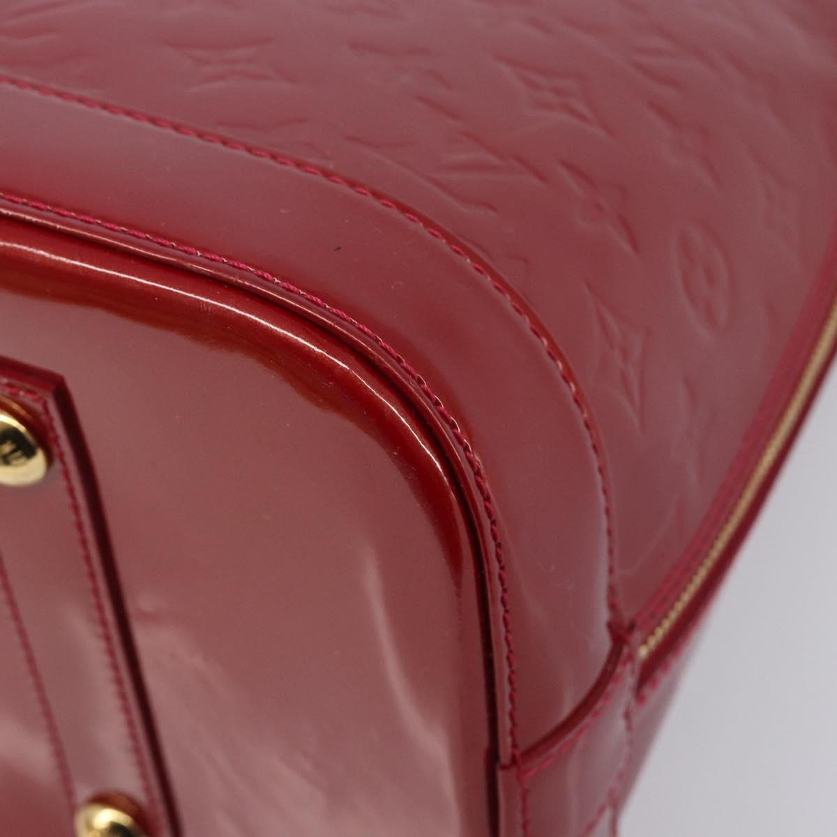 LOUIS VUITTON Monogram Vernis Alma GM Bag Rouge Grunadine M91692 LV Auth gh2354V