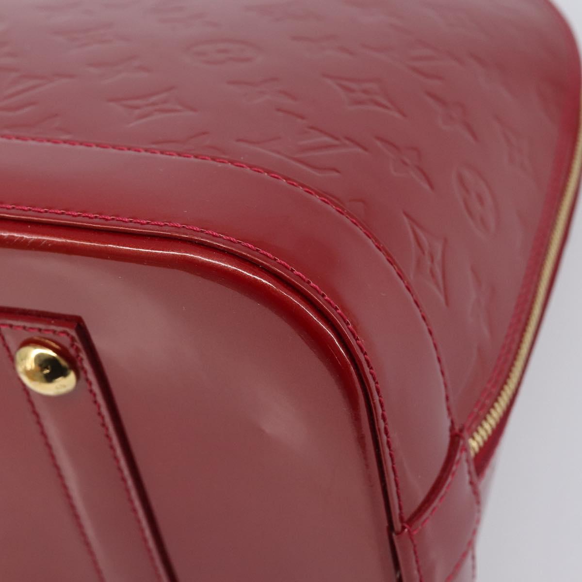LOUIS VUITTON Monogram Vernis Alma GM Bag Rouge Grunadine M91692 LV Auth gh2354V