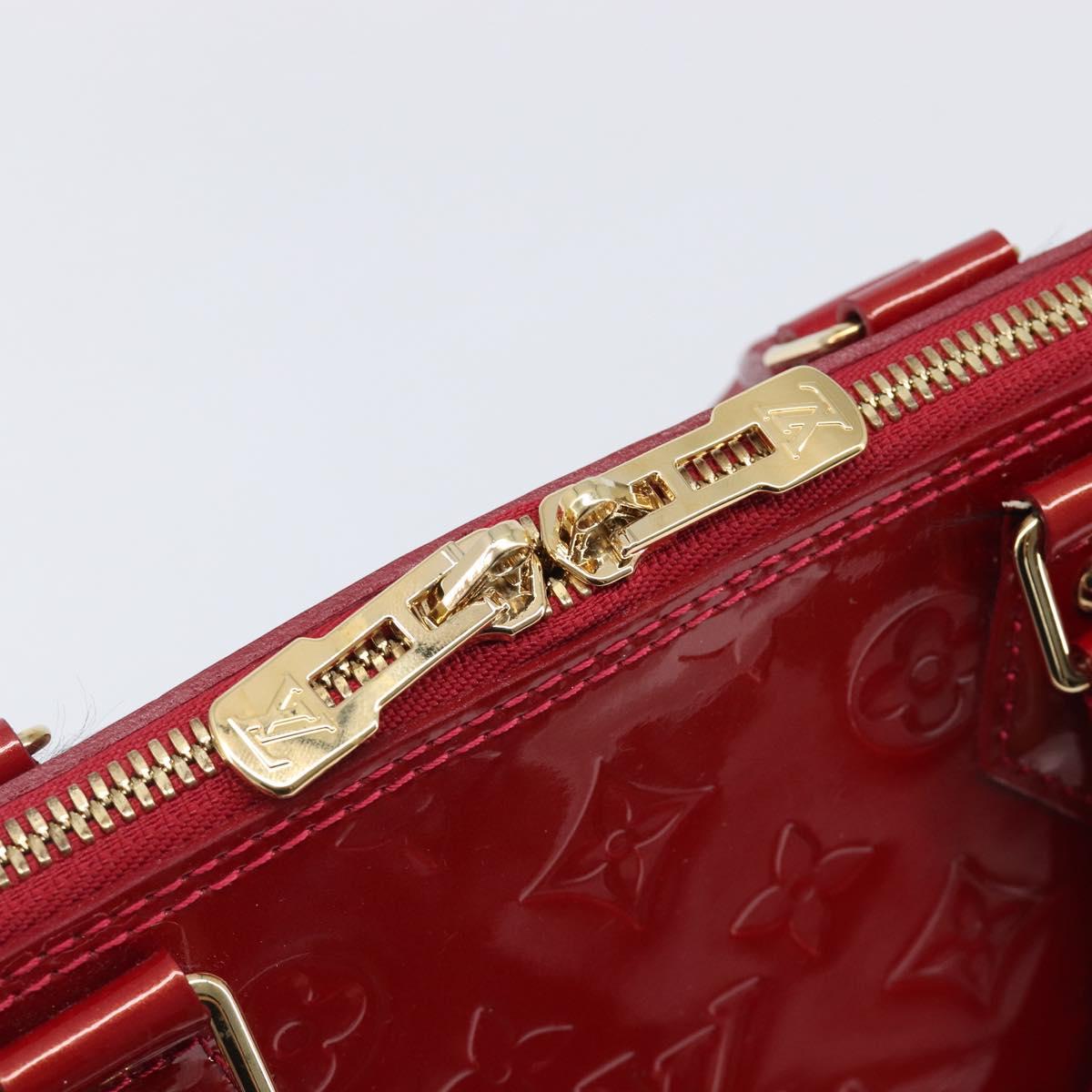 LOUIS VUITTON Monogram Vernis Alma GM Bag Rouge Grunadine M91692 LV Auth gh2354V