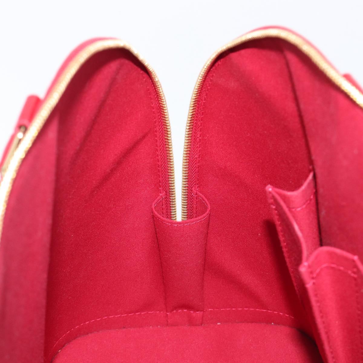 LOUIS VUITTON Monogram Vernis Alma GM Bag Rouge Grunadine M91692 LV Auth gh2354V