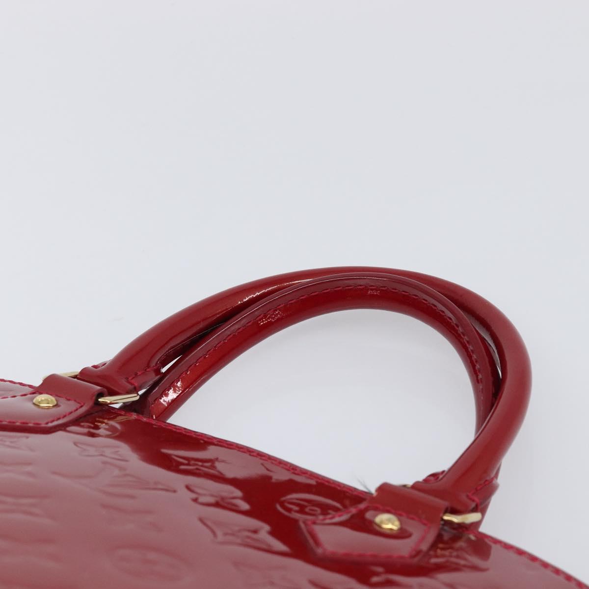 LOUIS VUITTON Monogram Vernis Alma GM Bag Rouge Grunadine M91692 LV Auth gh2354V