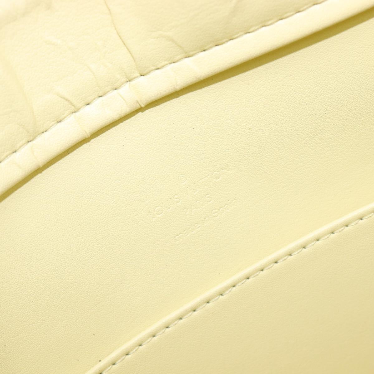LOUIS VUITTON Monogram Vernis Columbus Tote Bag Lime Yellow M91047 Auth gh2358
