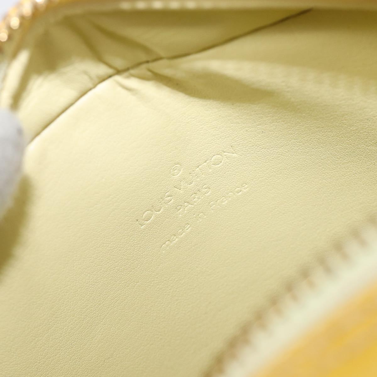LOUIS VUITTON Monogram Vernis Wooster Bag Lime Yellow M91075 LV Auth gh2361A