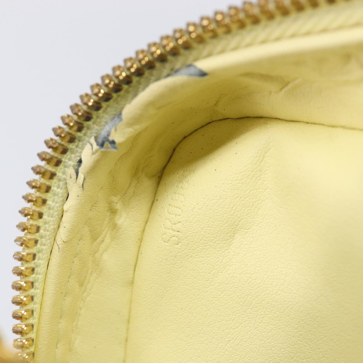 LOUIS VUITTON Monogram Vernis Wooster Bag Lime Yellow M91075 LV Auth gh2361A
