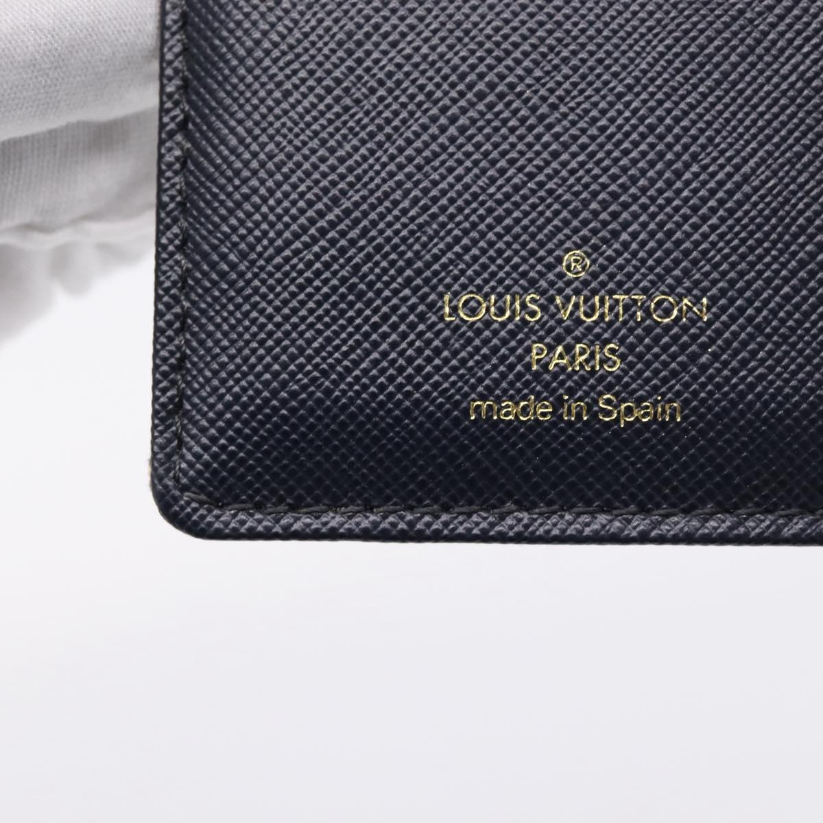 LOUIS VUITTON Monogram Mini Agenda PM Day Planner Cover Blue R20910 Auth gh2363
