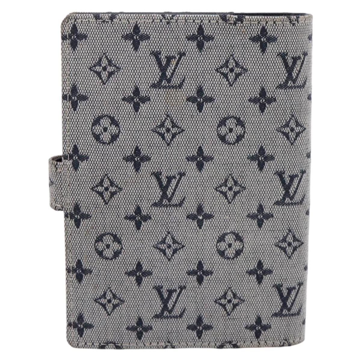 LOUIS VUITTON Monogram Mini Agenda PM Day Planner Cover Blue R20910 Auth gh2363