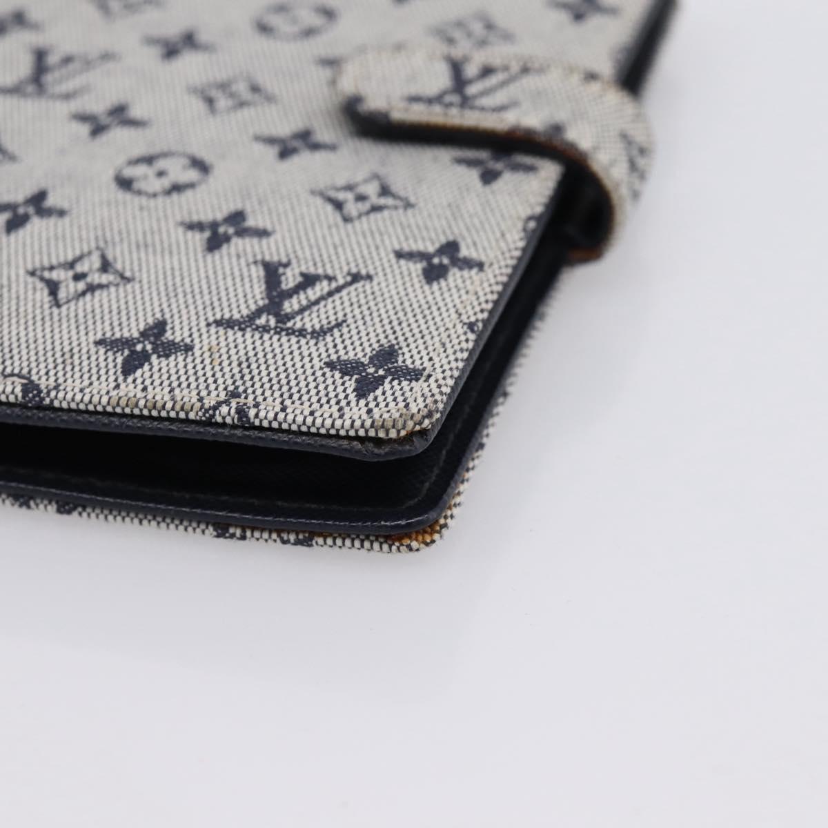 LOUIS VUITTON Monogram Mini Agenda PM Day Planner Cover Blue R20910 Auth gh2363