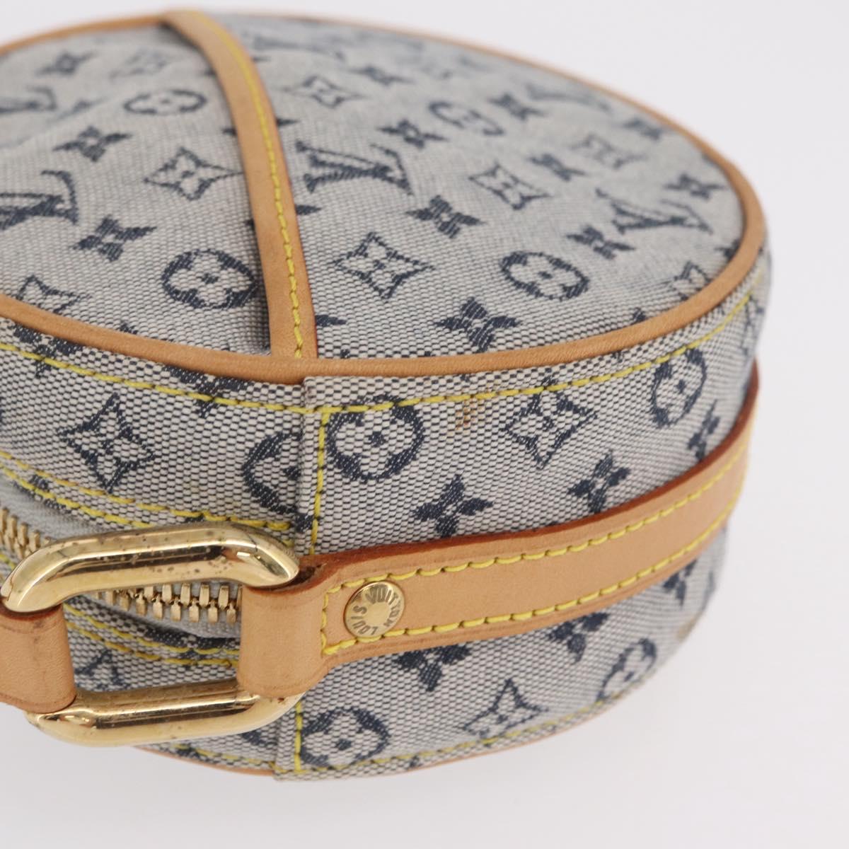 LOUIS VUITTON Monogram Mini Jeanne PM Shoulder Bag Blue M92001 LV Auth gh2364V