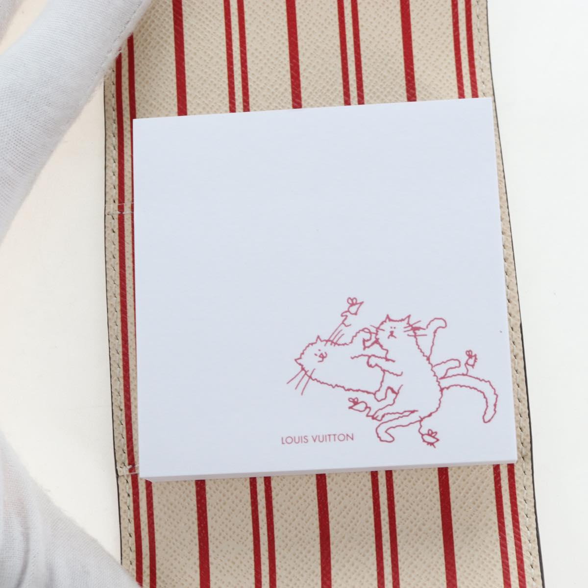 LOUIS VUITTON Catgram Grace Scoddington Notepad Pouch GI1392 LV Auth gh2365SAM