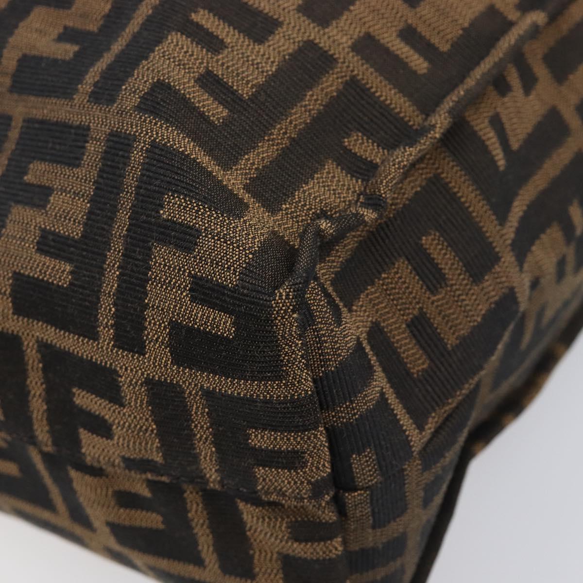 FENDI Zucca Canvas Hand Bag Black 8BH173 Auth gh2369