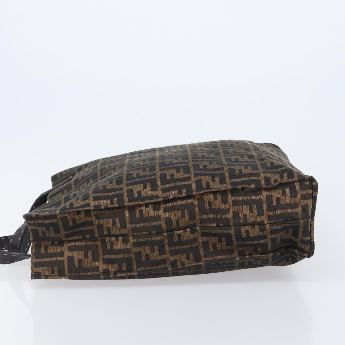 FENDI Zucca Canvas Hand Bag Black 8BH173 Auth gh2369
