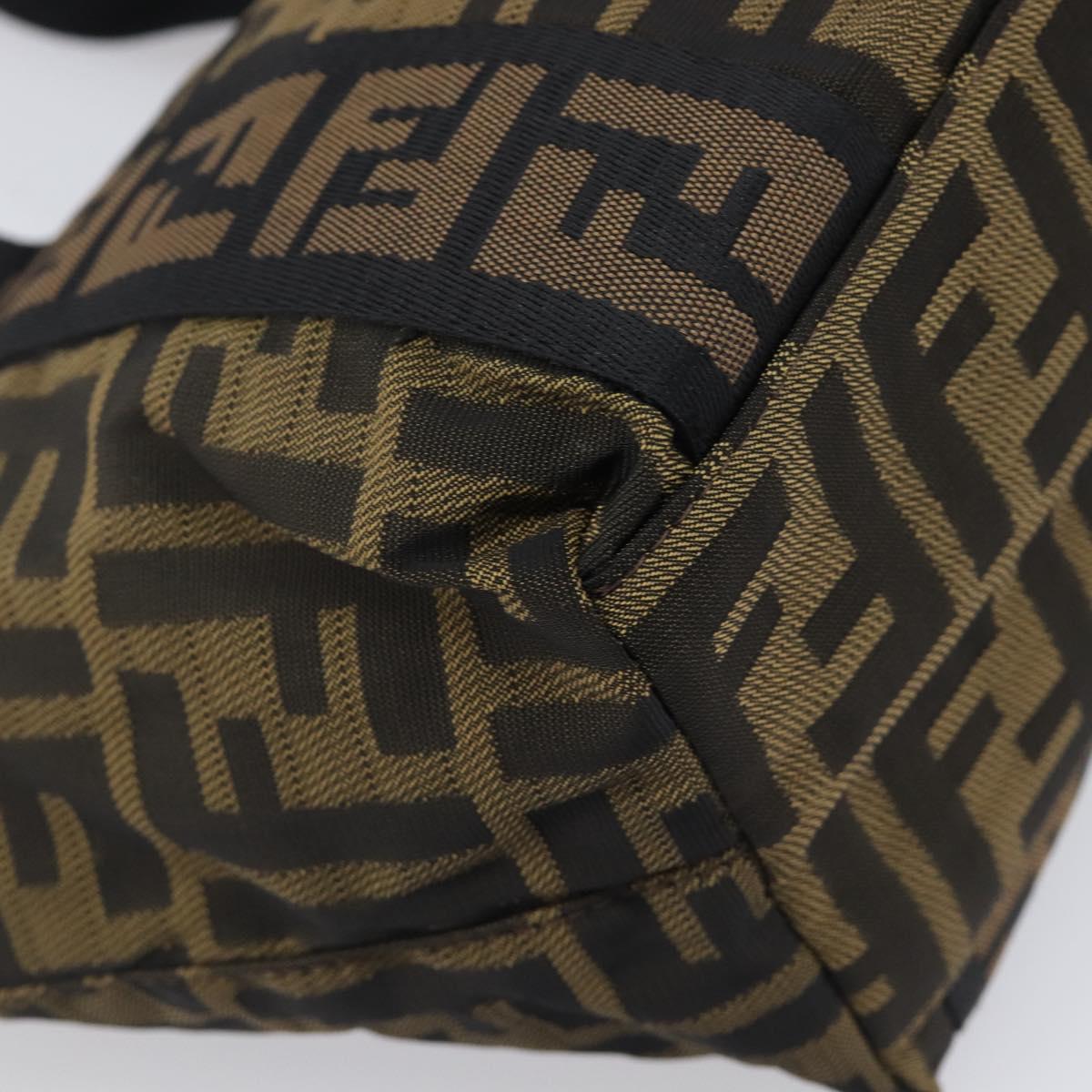 FENDI Zucca Canvas Hand Bag Black Gold Tone 7VA165 Auth gh2374