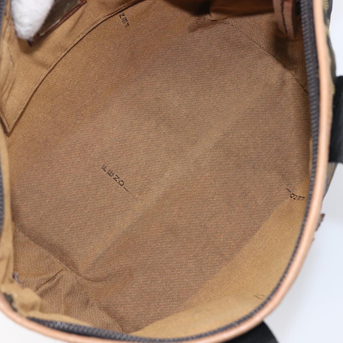 FENDI Zucca Canvas Hand Bag Black Gold Tone 7VA165 Auth gh2374